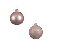 Decoris 12 Blush Pink Christmas Tree Baubles