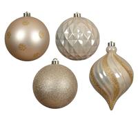 Decoris 15cm Shatterproof Gold Baubles Pack of 6