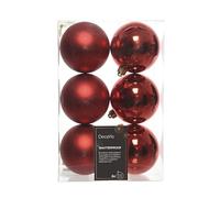 Kaemingk Shatterproof Plain Baubles 80mm Red