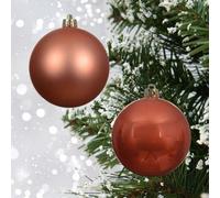 Decoris 2X 12 Spiced Pumpkin Orange Baubles Christmas Tree Decorations Tree Ornaments 6Cm