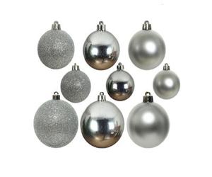 Decoris 30 Silver Christmas Tree Baubles