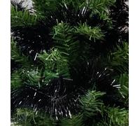Decoris Black Christmas Tinsel Garland 2.7M Black Shiny Christmas Tree Tinsel
