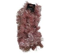 Decoris Blush Pink Christmas Tinsel Garland 2.7M Dusky Pink Shiny Christmas Tree Tinsel