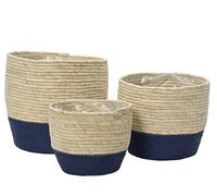 Decoris Cobalt Blue Cornleaf Planter-26.5cm Diameter, 28cm Height, One Size