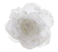 Decoris DEO4063489 Flower, Polyester, White, 14 x 14