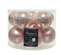 Decoris Glass Christmas Bauble, Powder Pink, 6 cm, Multicolor, One Size, DEO4063124