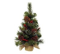 Kaemingk Mini Tabletop Snowy Mini Christmas Tree Berries Pine Cones - 45Cm