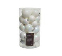 Decoris Pack of 30 White Shatterproof Baubles