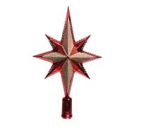 Decoris Red & Gold Tree Topper Star Decoration