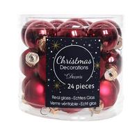 Decoris Season Bordeaux Mini Christmas bauble set - 24 pcs