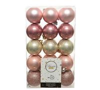 Decoris Season Pink Christmas bauble set - 30 pcs