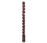DECORIS Shatterproof Bauble Red Mini 3 cm Pack of 14