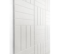 DECORITA Quilting Design Wall Panels - 12 Pack 11.8”x11.8” Felt Tiles for Quilt Design Board with Adhesive Tabs - Quilters Sewing Room Wall Decor - White