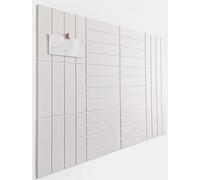 DECORITA White Felt Bulletin Board Tiles | Modern Cork Board Alternative | Large Cork Boards for Walls | Aesthetic Felt Wall Panels for Office & Home Decor | Pin Board & Photo Board (12-Pack) | White