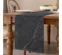 DecorMommt Black Table Runner Modern Living Room Spring Placemats Stripes Fine Marble Decorative Cloth for Coffee Table, Christmas Parties, Weddings, Events, Dining Table Wedding Linen 33 x 183 cm