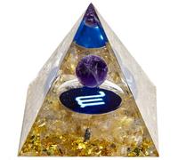 DECORN 12 Zodiac Crystals Stones Pyramid for Positive Energy, Orgonite Amethyst Healing Crystal Pyramids for Chakra Balancing Reiki Meditation Attracts Lucky and Success,Scorpio