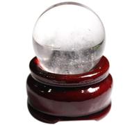 DECORN Clear Quartz Crystal Ball Natural White Crystals Sphere with Base Polished Gemstone for Home Decor Feng Shui Healing Entrance Fortune Telling,1.2in(3cm)