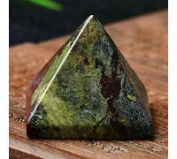 DECORN Crystal Pyramid, Crystal Chakra Energy Tower, Nature Reiki Stone Decoration for Healing Meditation Chakra Balance Crystals Grid,Dragon Bloodstone,20mm