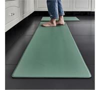 Cushioned Anti-Fatigue Mat, Non-Skid Waterproof Wipeable Thickened Comfort Standing Mat - For Kitchen, Floor, Home, Office, Sink - Size:45cm × 150cm, Color:Green