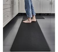 DECORN Cushioned Anti-Fatigue Mat, Non-Skid Waterproof Wipeable Thickened Comfort Standing Foam Mat - For Kitchen, Floor, Home, Office (black, 45cm×150cm)