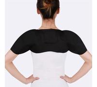 DECORN Double Shoulder Brace Support Shoulder Band for Pain Relief - Self Heating Shoulder Pad for Women and Men - Magnetic Shoulder Protector Warmer Brace,Black,S