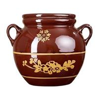 DECORN Fermentation Crock Jar Sauerkraut Crock - Ceramic Fermenting Crock with Seal Lid for Fresh Chinese Pickle, Kimchi & Kombucha - Stoneware Pickling Crock,2L