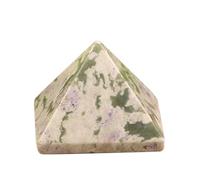 DECORN Healing Crystal Pyramid 2" Carved Polished Natural Stone Pyramid Figurine for Reiki, Meditation, Chakra Balancing and Crystal Pyramids Grid,Lucky Jade