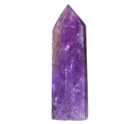 DECORN Natural Amethyst Healing Crystals Tower Amethyst Stone Wands for Reiki, Meditation, Energy cleansing, Protection, Grounding, Spiritual Gemstone, 3Pcs