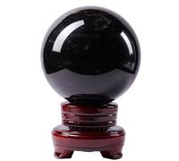 DECORN Natural Black Crystal Balls Black Magic Crystal Ball for Feng Shui, Meditation, Crystal Healing, Divination, Home Decoration,3cm/1.2"