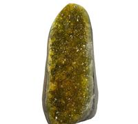 DECORN Natural Citrine Quartz Crystal Druzy, Crystal Cluster Geode, Irregular Yellow Stone Gemstones, Crystal Paperweight Decorative, Gifts for Friends and Women,600~700g