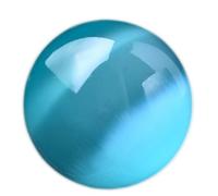 DECORN Natural Crystal Ball Healing Sphere Cat Eye Sphere Quartz Crystal Stones Ornament for Art Crafts Home Decor, Meditation, Divination, Collection,Light Blue,Dia.150mm