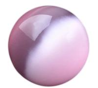 DECORN Natural Crystal Ball Healing Sphere Cat Eye Sphere Quartz Crystal Stones Ornament for Art Crafts Home Decor, Meditation, Divination, Collection,Pink,Dia.200mm