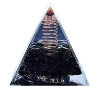 DECORN Natural Obsidian Orgone Crystal Pyramid, 2" Polished Crystals Positive Energy Generator, Healing Crystal for Resist Stress, Bring Good Luck and Wealth