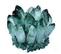 DECORN Natural Raw Calcite Crystal Cluster Geode Stone Mineral Specimen Healing Gemstone for Reiki Energy Meditation Divination Collection Desk Decor,Green,600~700g