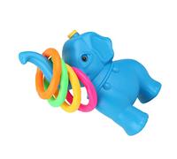 DECORNIJIA 1 Set Blue Elephant Plastic Ring Toss Interactive Throwing Game for Outdoor Fun Promotes Hand Eye Coordination Great for Parties and Carnivals