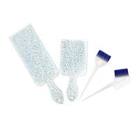 DECORNIJIA 1 Set Hair Coloring Brush Kit with Highlighting Board Arc Handle for Neat Application for Root Touch Up and Highlights Suitable for Long Thick Hair Reusable and Convenient