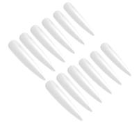 DECORNIJIA 10 Packs 120PCS Transparent False Nail Tips Pointed Nail Art for Salon Use Long Sharp Display Pieces and Stage