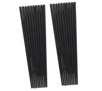 DECORNIJIA 10 Pairs Long Fiberglass Chopsticks with Pointed Tips Pps Material Elegant Black Sakura Design Clean Dining Accessories for Kitchen Hotel Beginners
