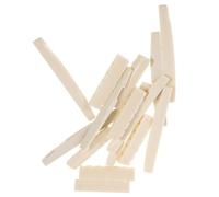 DECORNIJIA 10 Pairs String Acoustic Guitar Bridge Saddles and Pre Slotted Nuts DIY Repair Replacement Parts for Classical Folk Instruments Versatile for Beginners and Professionals