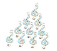 DECORNIJIA 10 pcs DIY Music Notes Charms Alloy Metal Musical Note Pendants for Bracelet Necklace Earring Making Stylish K Gold Tone Small for Jewelry Crafting