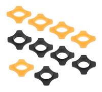 DECORNIJIA 10 Pcs Microphone Anti-rolling Rubber Rings Non-slip Protective Sleeves for Ktv Conference Stage Use Lightweight Mic Anti-drop Accessories in Black and Orange