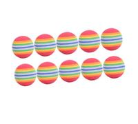 DECORNIJIA 10 Pcs Rainbow-colored Soft Sponge Golf Practice Balls Lightweight Indoor Training Aid for Approach Shot Practice Safe Furniture and Glass Random Color