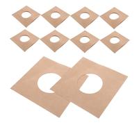 DECORNIJIA 10 Pcs Record Storage Sleeves Right Angle Kraft Paper Holders with Ventilation Cardboard for Optimal Record Protection