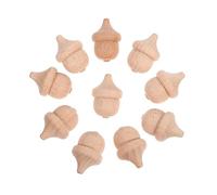 DECORNIJIA 10 Pcs Unfinished Wooden Acorn DIY Craft for Educational Hand-Painted Decorations Wood Material Fine Motor Skill Development