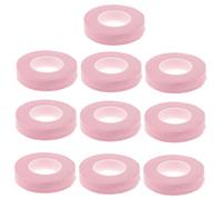 DECORNIJIA 10 Rolls Breathable Self-adhesive Finger Protection Tape for Guzheng Guitar Lute Playing Pink Nail Tape for String Instrument Performance