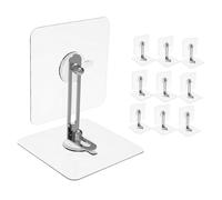 DECORNIJIA 10 Sets Adhesive Furniture Anchors for Baby Proofing, No Drilling Required, Easy Installation, Suitable for Tv Shelves and Shoe Cabinets, Sturdy Acrylic and Stainless Steel
