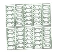 DECORNIJIA 100pcs Christmas Tree Ornaments Hooks Decoration Accessories for Hanging Baubles Doll Craft Fresh Green Mini Hooks Connected in Rows to Prevent Tangling for Xmas Tree and Party
