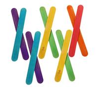 DECORNIJIA 100pcs Colored Wooden Craft Sticks Durable Ice Cream and Popsicle Sticks for DIY Projects Creative Engagement for Arts Crafts Smooth Surface for Comfortable Grip