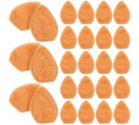 DECORNIJIA 100Pcs DIY Coffee Color Plush Deer Ears Crafts Accessories for Clothing Decor, Miniature Double-Sided Fabric Antler Hair Clips Suitable for Holiday Headbands