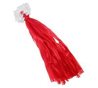 DECORNIJIA 100Pcs Fruit Netting Bags Red PE Mesh Produce Storage Bags with White Label for Fruits and Vegetables Lightweight Reusable and Easy to Clean
